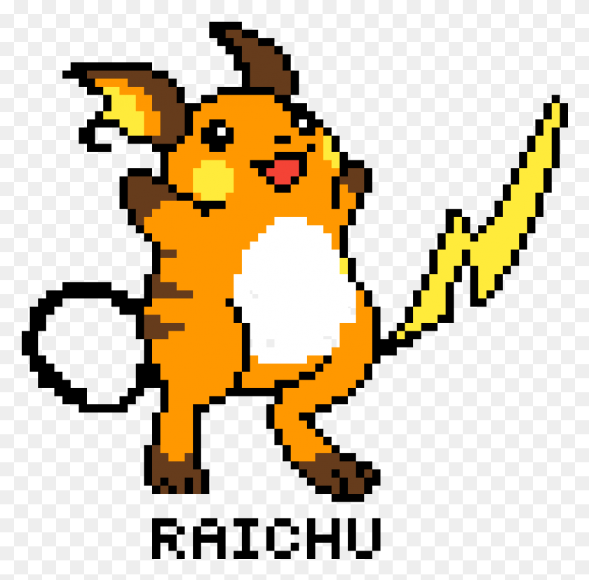 805x793 Raichu Pixel Art, Animal, Pac Man HD PNG Download