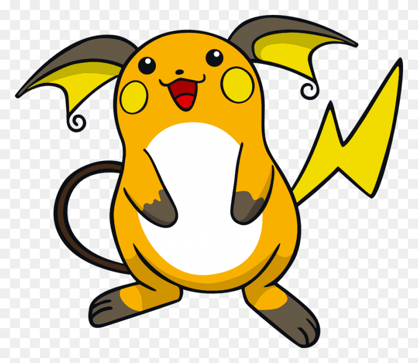 893x768 Raichu Pokemon Character Vector Art Clipart Raichu Dream World, Animal, Wildlife, Amphibian HD PNG Download