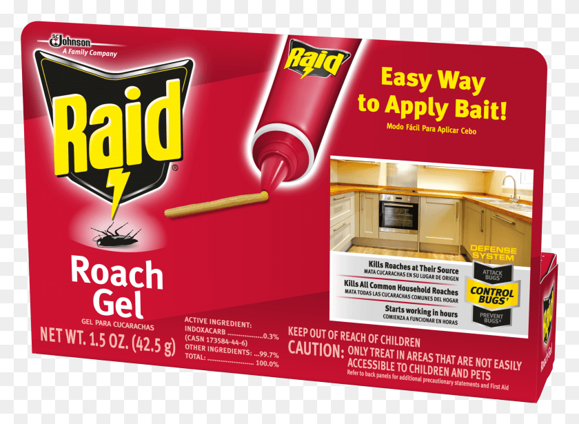 2889x2059 Descargar Png Raid Roach Gel Raid Bed Bug Detector Y Trampa, Anuncio, Póster