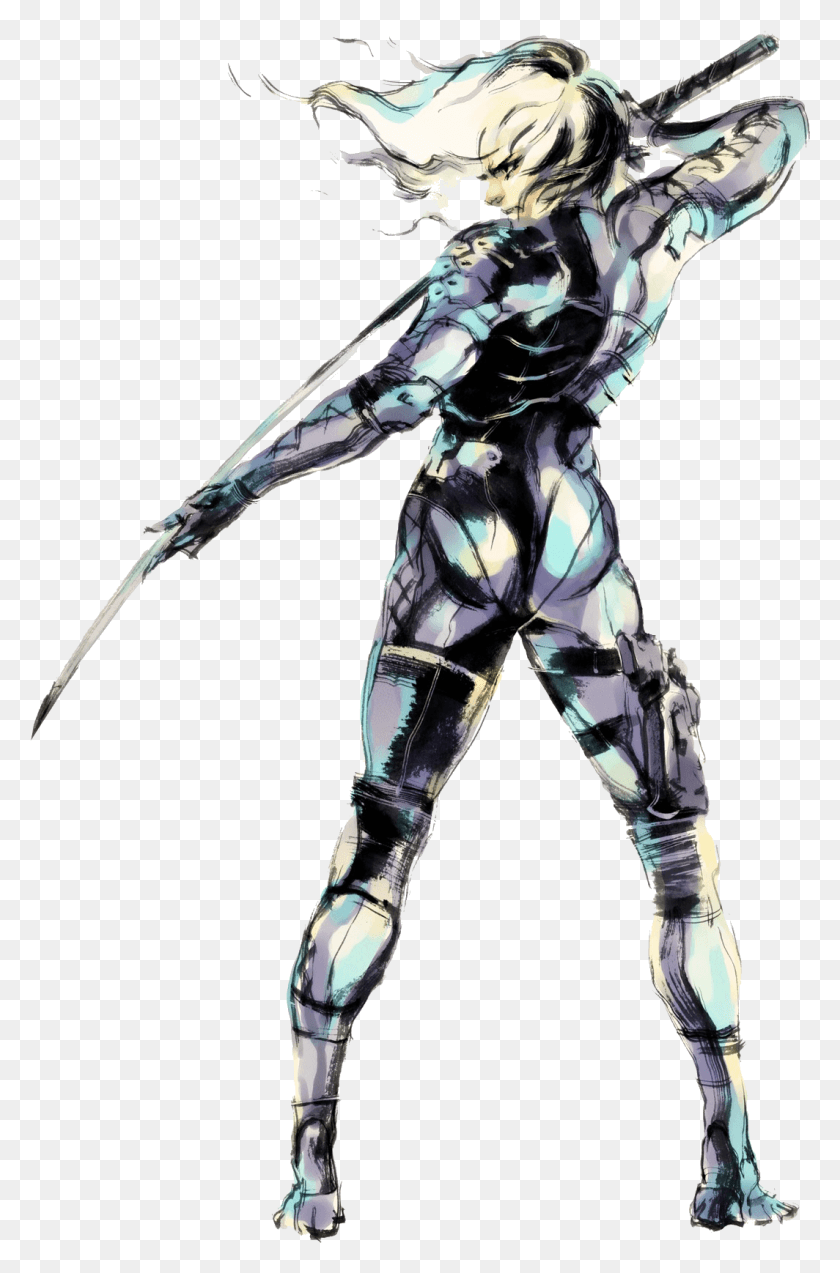 1064x1656 Descargar Png Raiden Ninja Sword Raiden Art Metal Gear, Persona, Humano Hd Png