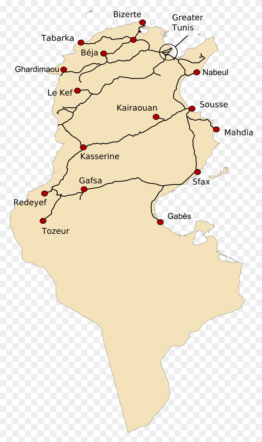 2000x3482 Transporte Ferroviario En Túnez Túnez Mapa De Ferrocarriles, Diagrama, Trazado, Atlas Hd Png