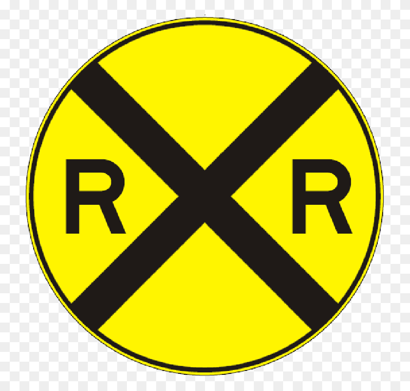 737x740 Railroad Advance Warning Sign, Symbol, Road Sign, Sign HD PNG Download