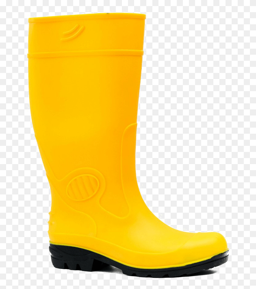 673x891 Rain Boot Yellow Gumboots, Clothing, Apparel, Footwear HD PNG Download