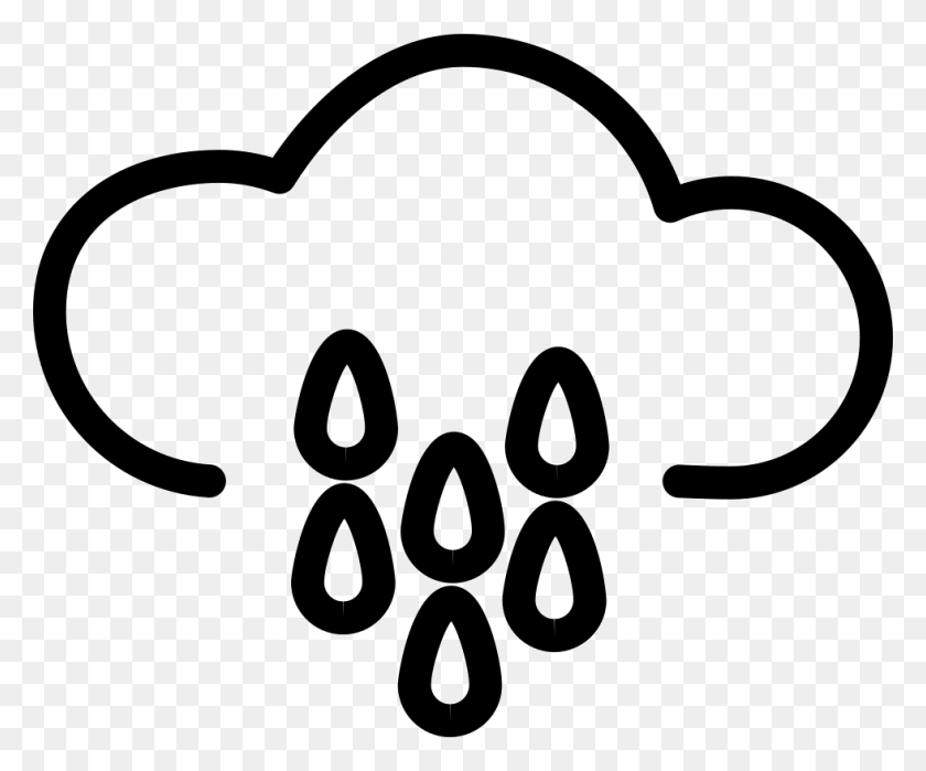 980x804 Rain Cloud Outline With Water Drops Comments Rain Cloud Outline, Stencil, Dynamite, Bomb HD PNG Download