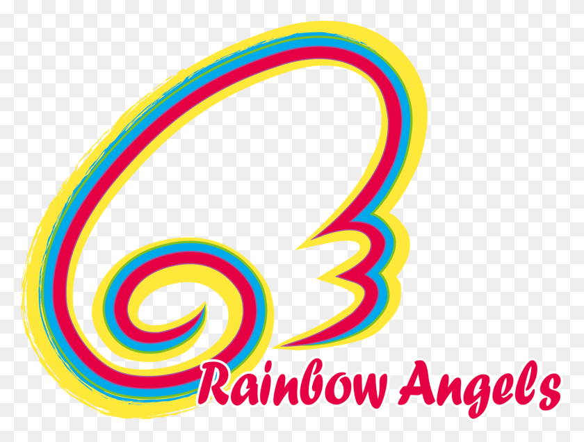 1763x1302 Rainbow Angels Logo Converted Graphic Design, Graphics, Text HD PNG Download