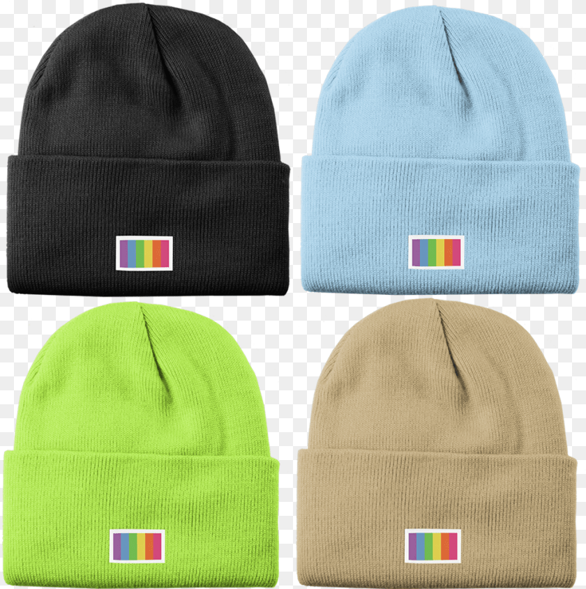 989x995 Rainbow Beanie Beanie, Cap, Clothing, Fleece, Hat Clipart PNG