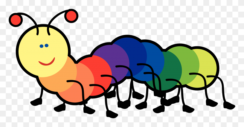 3300x1592 Rainbow Caterpillar Png / Oruga De Arco Iris Png