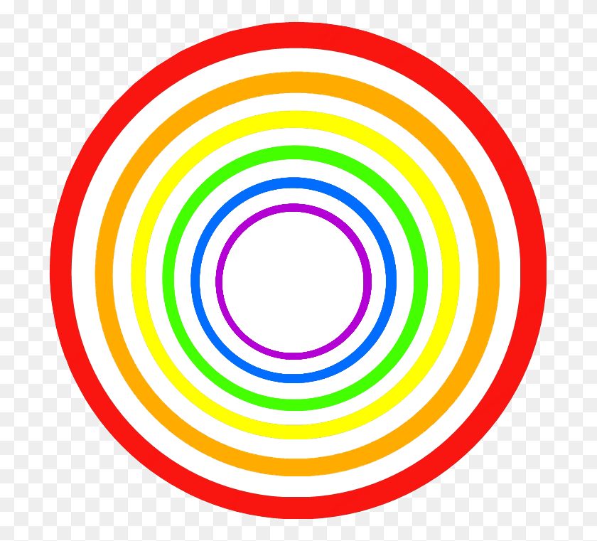 701x701 Rainbow Circles Photo Rainbowcircle2 Circle, Spiral, Rug, Text HD PNG Download