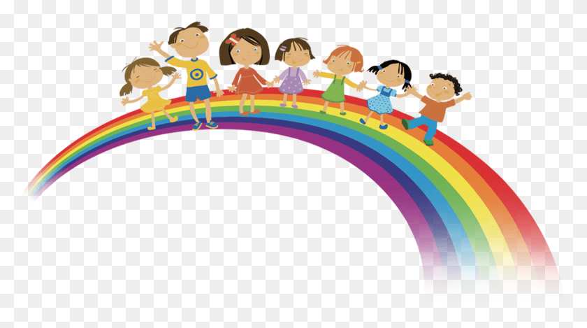 1847x970 Rainbow Clip Child Happy Children Clipart, Graphics, Doodle HD PNG Download