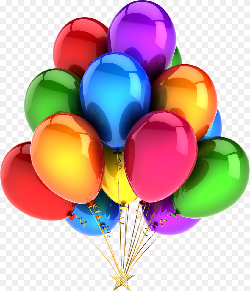 Rainbow Color Balloons, Balloon Clipart PNG