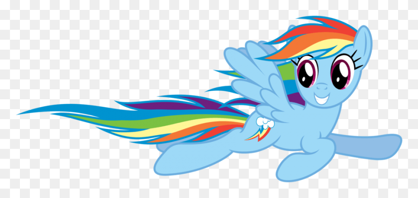 900x392 Rainbow Dash Flying File My Little Pony Rainbow Dash Flying, Sea, Outdoors, Water HD PNG Download