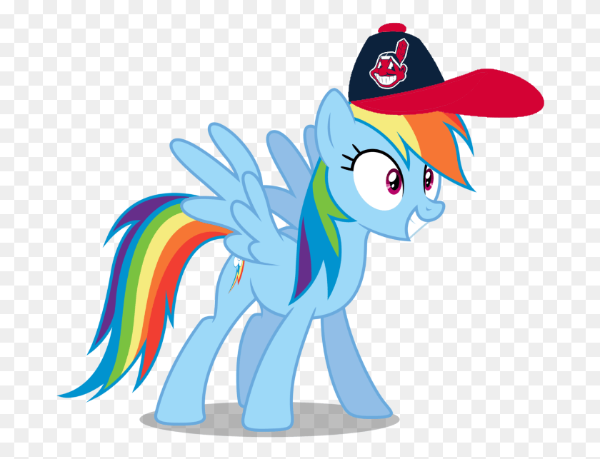 684x583 Rainbow Dash Images Rainbow Dash Wearing A Cleveland Mlp Rainbow Dash Vector, Graphics, Hat HD PNG Download