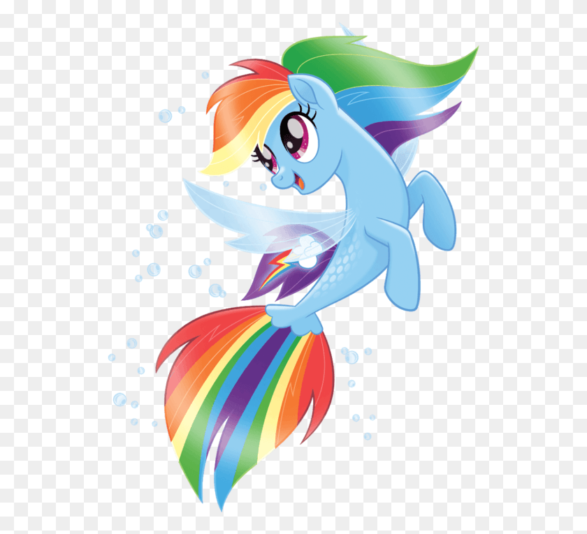 533x705 Descargar Png / Rainbow Dash Mlp Sea Pony, Diseño Floral Hd Png
