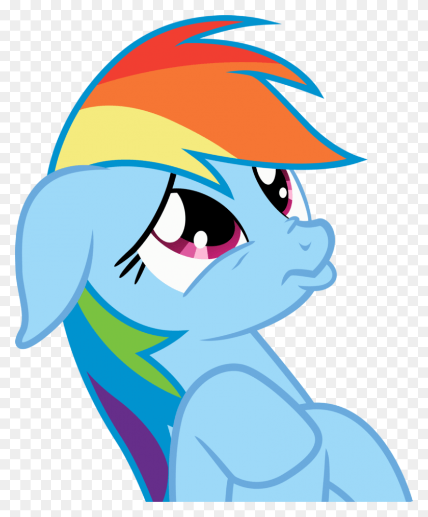 808x988 Rainbow Dash Sad Face, Graphics, Clothing HD PNG Download