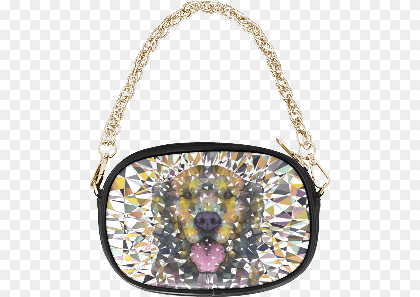 482x595 Rainbow Dog Chain Purse Gold Star Black Purse, Accessories, Bag, Handbag Sticker PNG