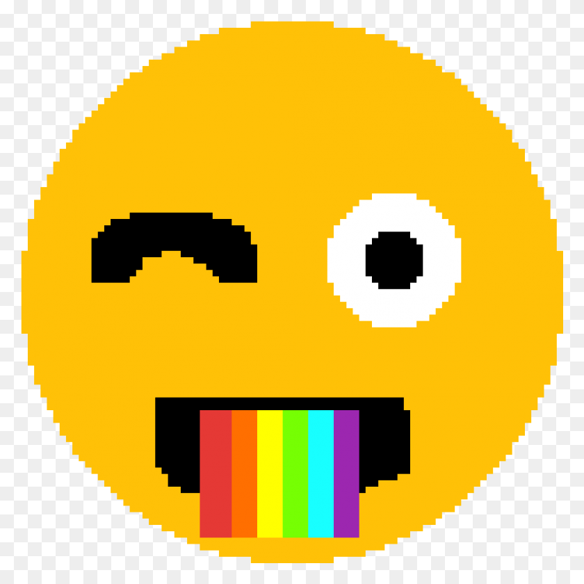 1021x1021 Rainbow Emoji Bee And Puppycat Pixel Gif, Pac Man HD PNG Download