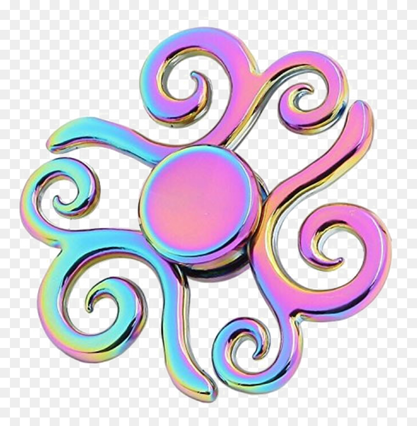 907x927 Rainbow Fidget Spinner Image With Transparent Background Fidget Spinner Rainbow Metal, Doodle HD PNG Download