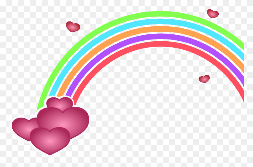 2389x1515 Rainbow Free Rainbow With Hearts Clipart, Lamp, Toy, Hula HD PNG Download