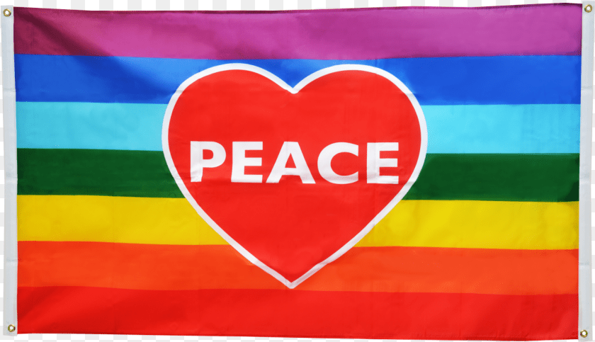 Rainbow Heart Flag Flag For Balcony Transparent PNG