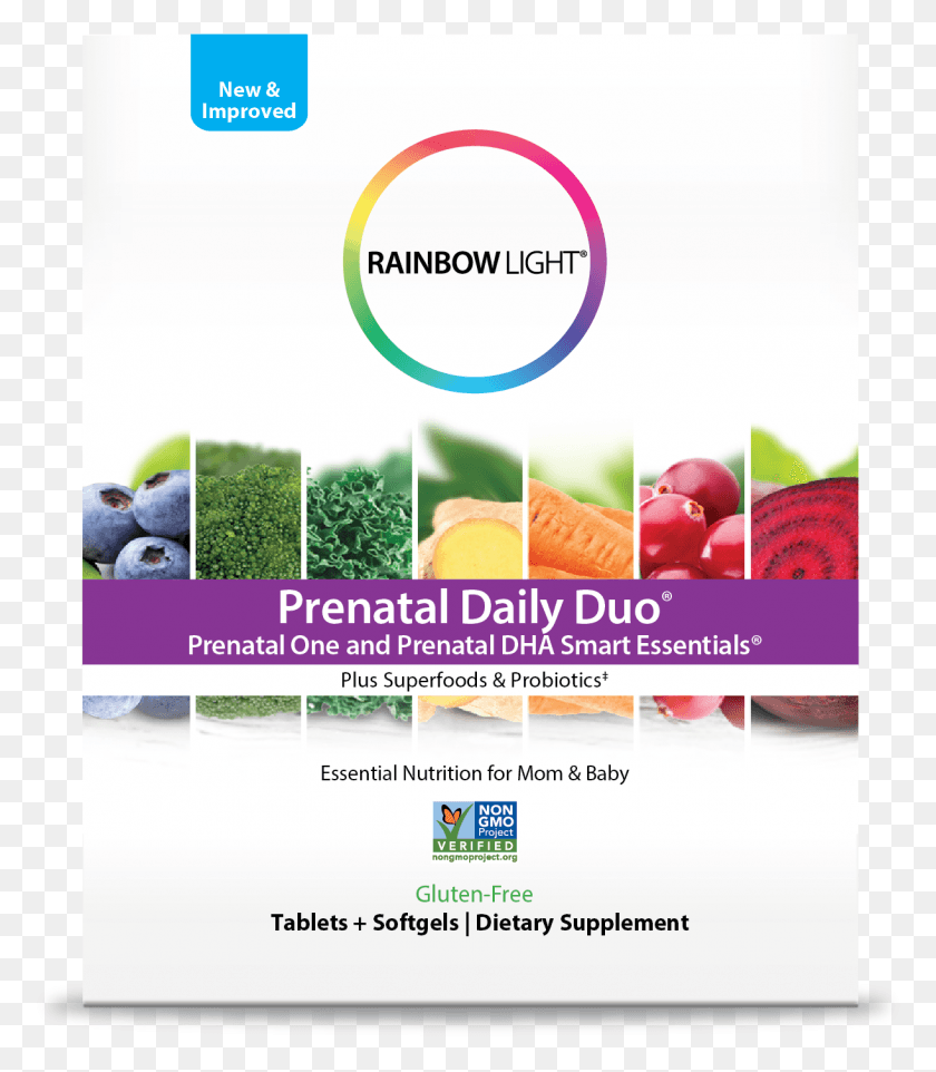 1221x1413 Rainbow Light Prenatal Daily Duo Multivitamin Dietary Rainbow Light Prenatal Daily Duo, Advertisement, Poster, Flyer HD PNG Download