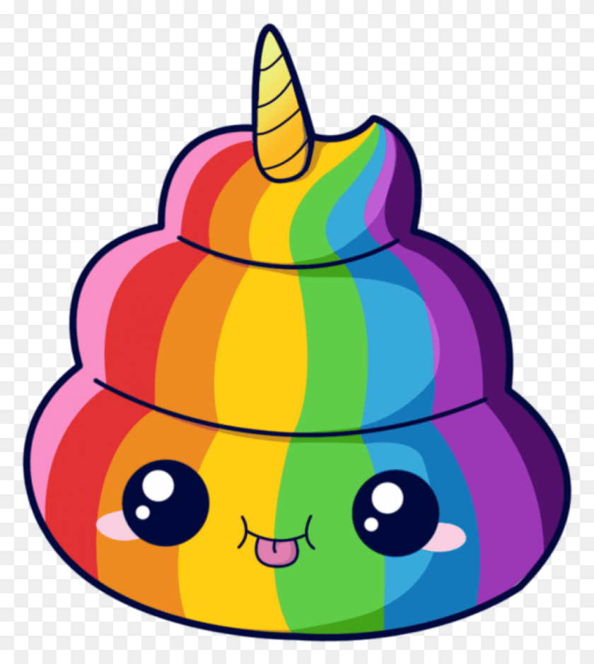982x1109 Descargar Png Rainbow Mq Unicornio Emoji Emojis Kawaii Poop Emoji, Gráficos, Comida Hd Png