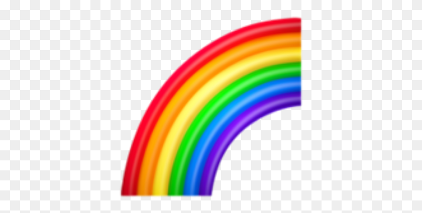 366x365 Descargar Png Rainbow Pelangi Iphone Emoji Emoji Iphone Arco Iris Transparente, Luz, Aire Libre, Disco Hd Png