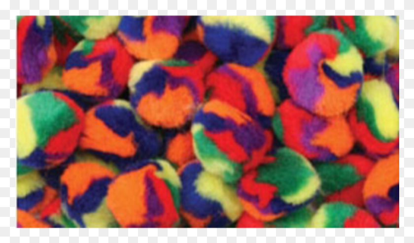 851x473 Rainbow Pom Poms Floral Design, Dye, Rug, Wool HD PNG Download