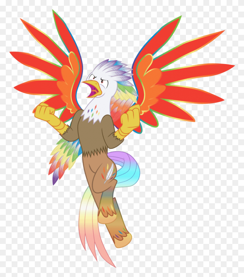 787x903 Rainbow Power Silver Quill By Mlp Silver Quill D89mrlv Mlp Silver Quill, Animal, Bird, Flying HD PNG Download