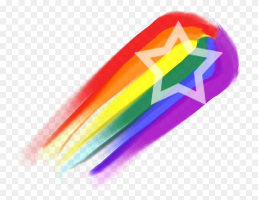 733x592 Rainbow Shooting Star By Alfier15000 On Clipart Library, Graphics, Light HD PNG Download