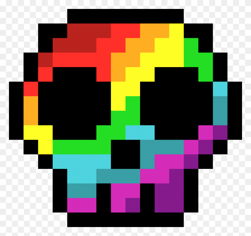 1600x1500 Rainbow Skull Gomu Gomu No Mi Minecraft, First Aid, Pac Man HD PNG Download