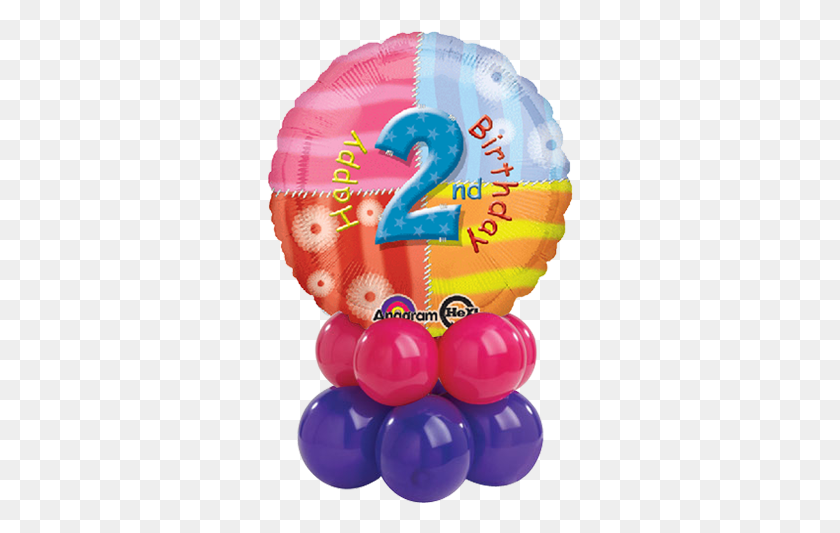 306x473 Rainbow Slice 2nd Bday Balloon Transparent 2nd Birthday Balloons, Ball, Birthday Cake, Cake HD PNG Download
