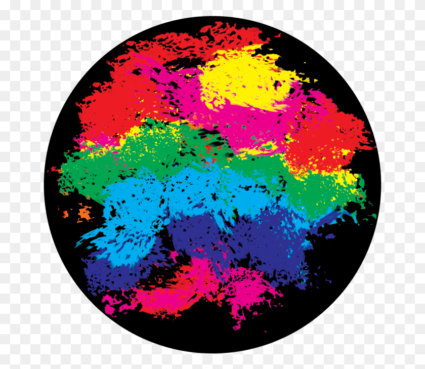 669x669 Rainbow Sponge Circle, Graphics, Ornament HD PNG Download