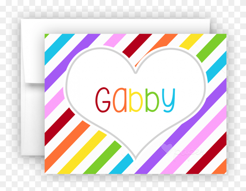 828x630 Rainbow Stripes Heart Thank You Cards Note Card Stationery Heart, Label, Text, Paper HD PNG Download