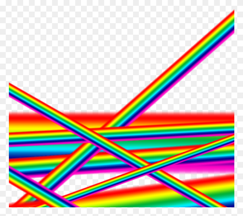 1081x953 Rainbow Stripes Illustration, Light, Neon, Scissors HD PNG Download