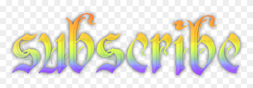 972x291 Rainbow Subscribe Free To Use Quq By Thetoxicdoctor Graphic Design, Graphics, Fire HD PNG Download
