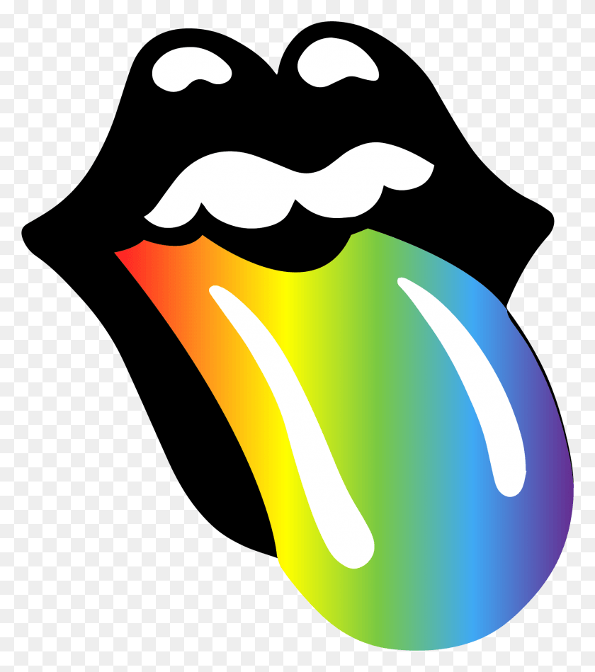 1692x1929 Rainbow Tongue Lips Mouth Pride 629185 Rolling Stones Rainbow Tongue, Banana, Fruit, Plant HD PNG Download