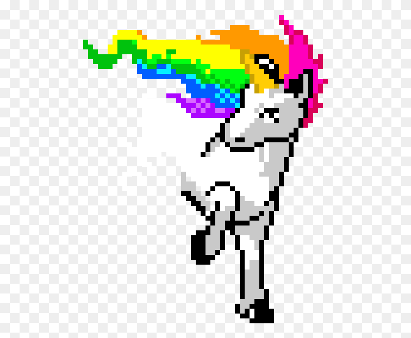 501x631 Descargar Png / Rainbow Unicorn Icon Unicornio Pixel Art, Poster, Publicidad, Gráficos Hd Png