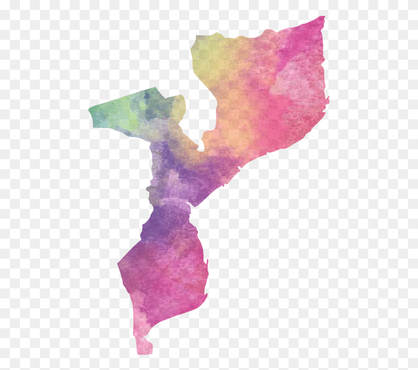 487x684 Rainbow Watercolor Silhouette Of Mozambique Watercolor Paint, Person, Human HD PNG Download