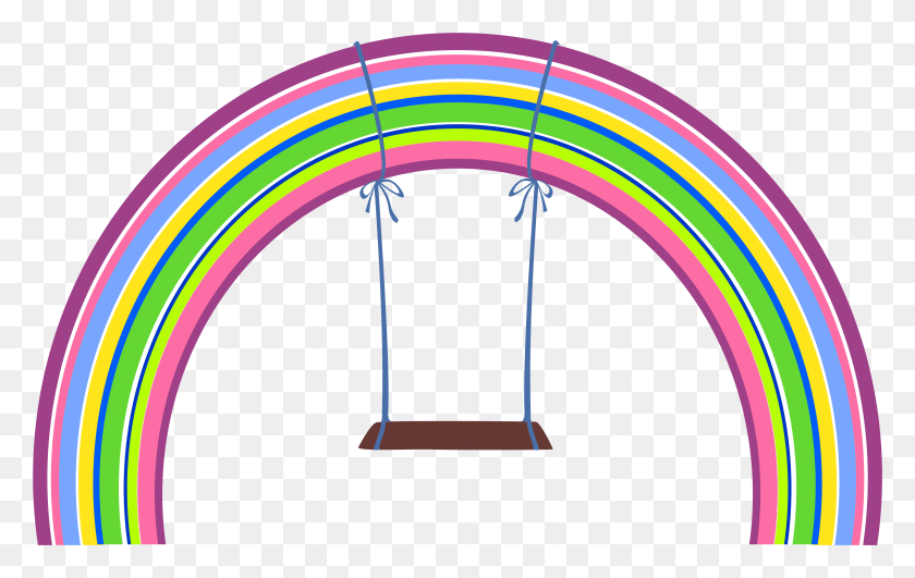 4463x2696 Rainbow With Swing Clipart Swing Clipart, Light, Flare, Neon HD PNG Download