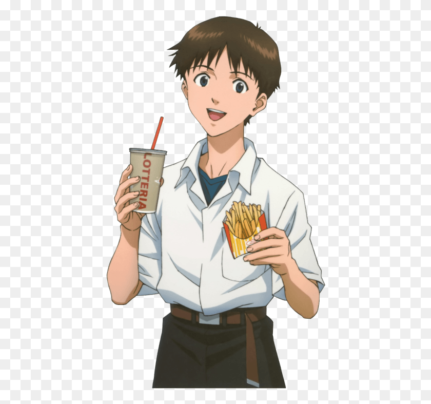 428x727 Rainbowkitsune Shinji Fries, Jugo, Bebida, Bebida Hd Png