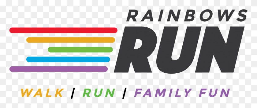 1234x467 Rainbows Run Graphic Design, Text, Number, Symbol HD PNG Download