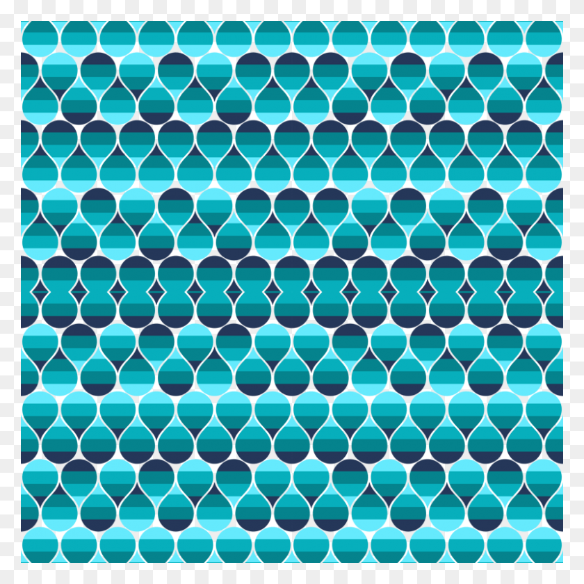 800x800 Raindrops, Rug, Pattern, Turquoise HD PNG Download
