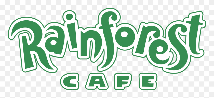 2343x977 Descargar Png Rainforest Cafe Logo, Rainforest Cafe Logo Png, Texto, Alfabeto, Word Hd Png