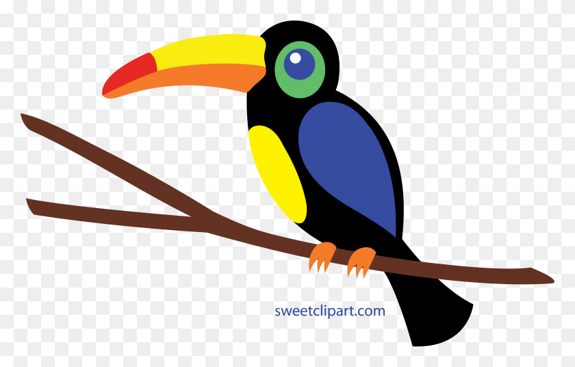6000x3669 Rainforest Clipart Colored Toucan Clipart, Bird, Animal, Staircase HD PNG Download