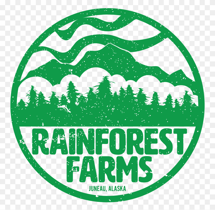 761x761 Rainforest Farms Logo Cannabis Farm Logo, Symbol, Trademark, Word HD PNG Download