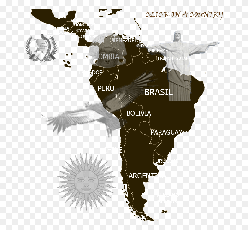 672x718 Raion Direita Na America Do Sul, Map, Diagram, Atlas HD PNG Download