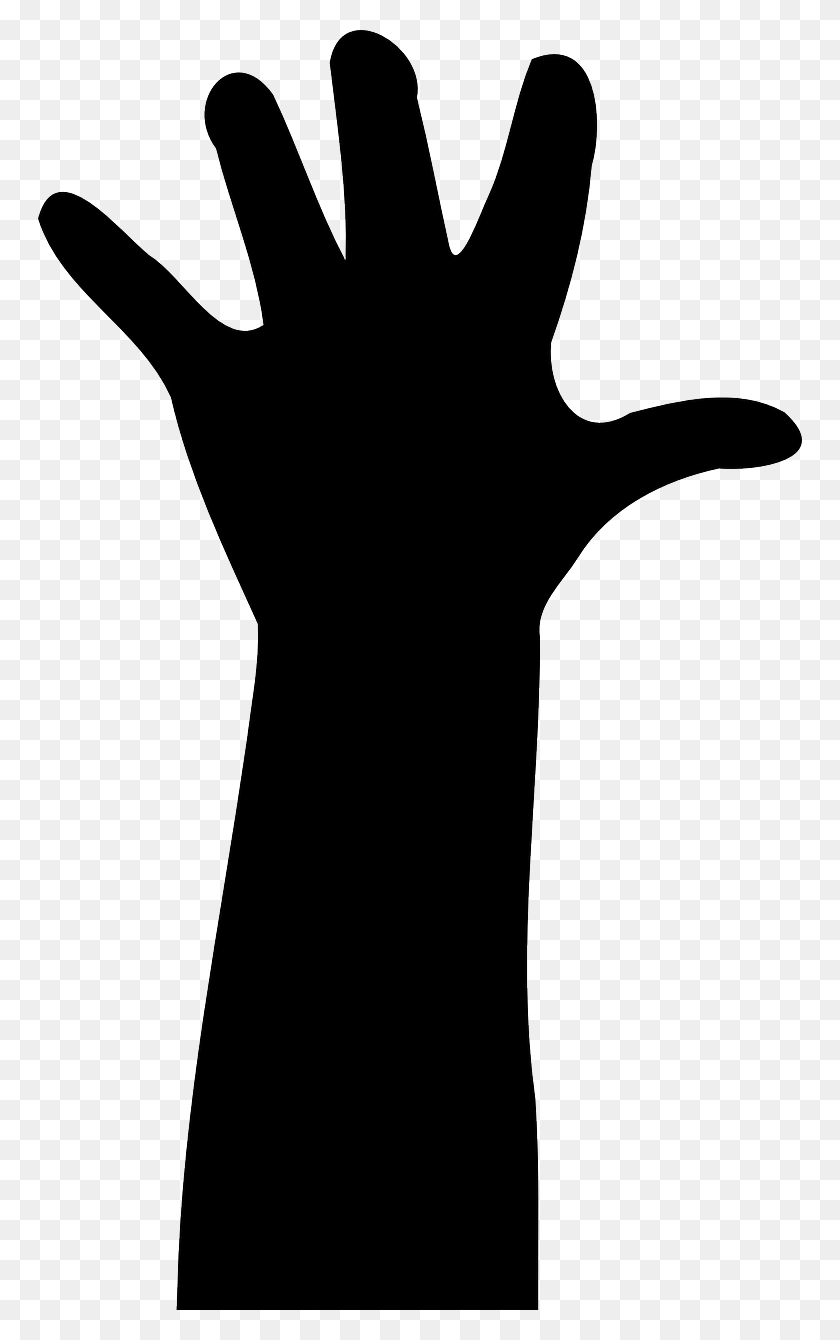 764x1280 Raised Hand In Silhouette One Raised Hand Clipart, Person, Human HD PNG Download