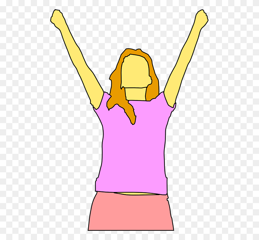 513x720 Raised Hands Person Raising Hands Clipart, Clothing, Apparel, Arm HD PNG Download