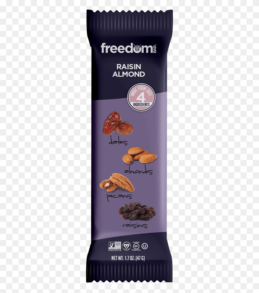 285x892 Raisin Almond Bar Freedom Chocolate Bars, Plant, Nut, Vegetable HD PNG Download
