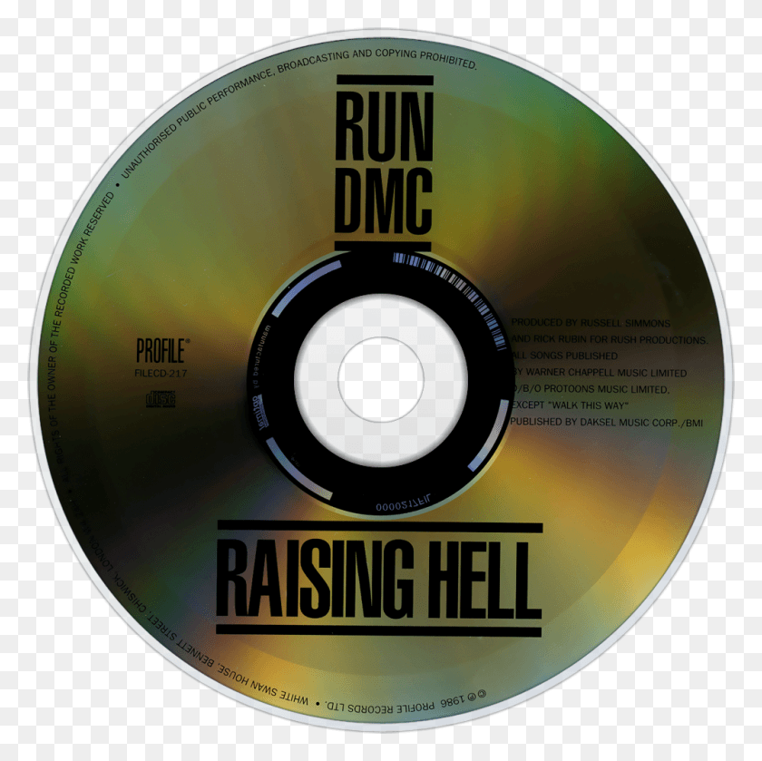 1000x1000 Raising Hell Profile Records Uk 1986 Cd, Disk, Dvd HD PNG Download